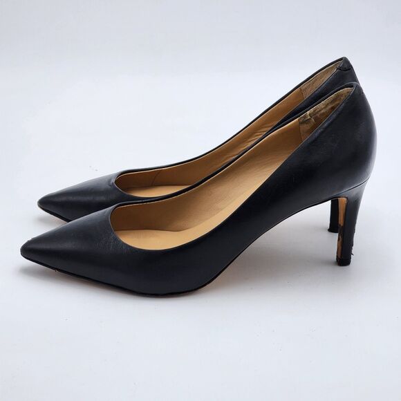 Diane Von Furstenburg DVF Pointed Toe Heel Pumps Black Size 7 - Picture 4 of 10